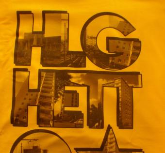 Originální tričko HL GHETTO - letters  žlutá