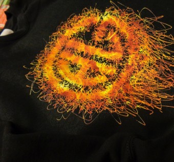 Mikina crew Hl Ghetto -  Scratch black/fire