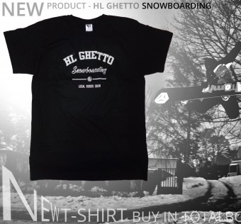 Tričko HL Ghetto Snowboarding black/white