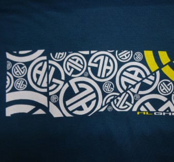 Pánské tričko HL GHETTO - Poster petrolej / white / yellow