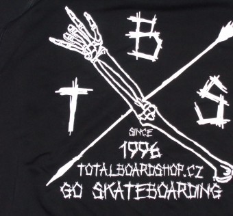 Mikina TBS - Total Punk Go Skateboarding blc/wht