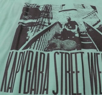 Tričko Kapybara wear Waiting mátová/black