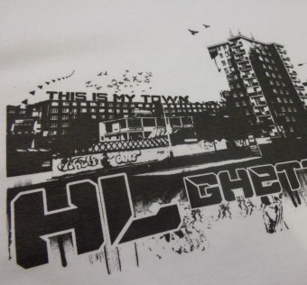 Tričko HL Ghetto - HL City white/black