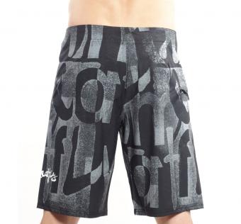 PLAVKY MEATFLY DIVINITY BOARDSHORTS B - BLACK / GREY