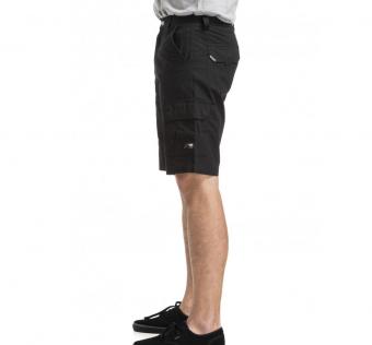 Kraťasy NUGGET GENIUS CARGO 19 SHORTS A - BLACK RIPSTOP