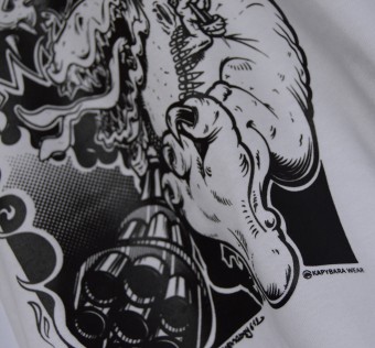 Tričko s dlouhým rukávem Kapybara wear - Overdosed white