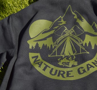 Mikina NATURE GANG  - Black/Army