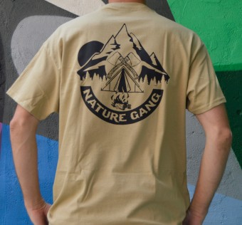Tričko Nature Gang - sand/black