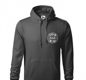 Mikina Boss Bar - ocelově šedá 