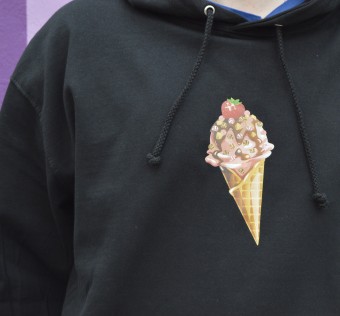 Mikina ZLE! - ICE Cream (Deep Black)