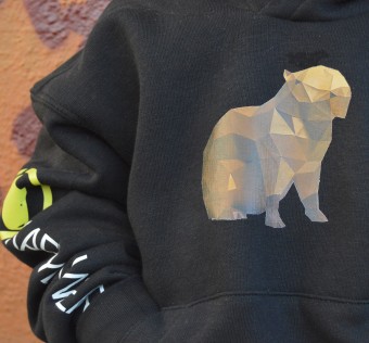 Dětská mikina Kapybara – Origami (black)