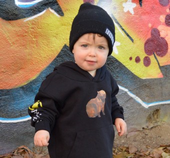 Dětská mikina Kapybara – Origami (black)