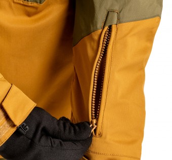 Pánská SNB & SKI bunda Meatfly Hoax Premium, Black/Green Leaves/Wood