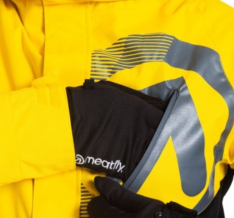 Pánská SNB & SKI bunda Meatfly Bang, Super Lemon/Black