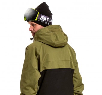 Pánská SNB & SKI bunda Meatfly Slinger Premium, Green Leaves/Black
