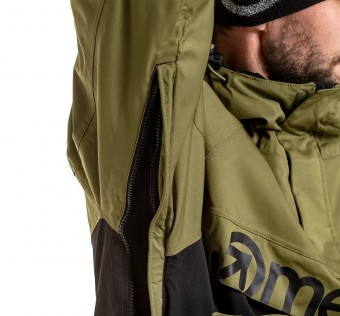 Pánská SNB & SKI bunda Meatfly Slinger Premium, Green Leaves/Black