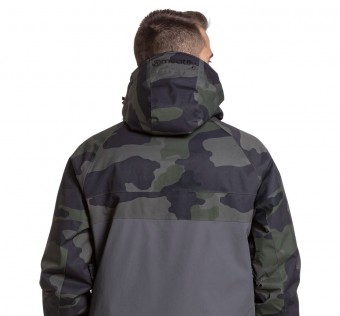 Pánská SNB & SKI bunda Meatfly Slinger Premium, Rampage Camo/Dark Grey