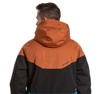 Pánská SNB & SKI bunda Meatfly Hoax Premium, Brown/Black/Blue