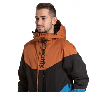 Pánská SNB & SKI bunda Meatfly Hoax Premium, Brown/Black/Blue