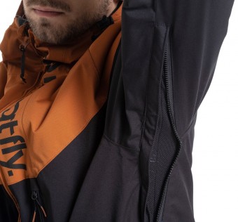 Pánská SNB & SKI bunda Meatfly Hoax Premium, Brown/Black/Blue