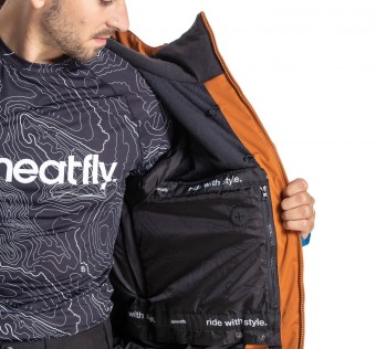 Pánská SNB & SKI bunda Meatfly Hoax Premium, Brown/Black/Blue