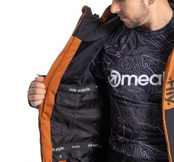Pánská SNB & SKI bunda Meatfly Hoax Premium, Brown/Black/Blue