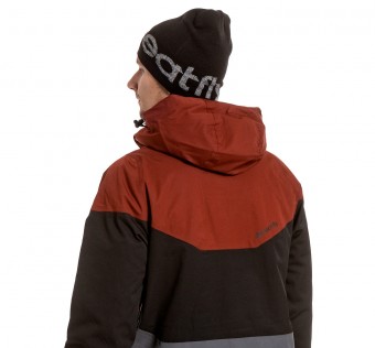 Pánská SNB & SKI bunda Meatfly Hoax Premium, Merlot/Black/Dark Grey
