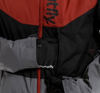 Pánská SNB & SKI bunda Meatfly Hoax Premium, Merlot/Black/Dark Grey