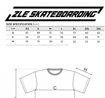 Tričko ZLE skateboarding (black/white)