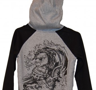 Dětská/pánská mikina Kapybara wear - Surf renglan (grey/black)