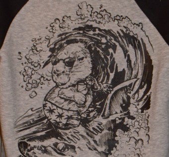 Dětská/pánská mikina Kapybara wear - Surf renglan (grey/black)