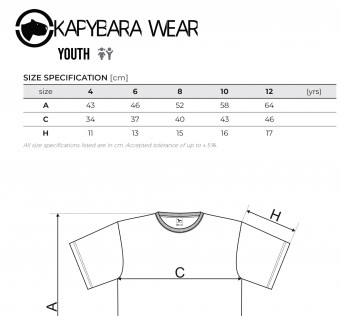 Dětské tričko Kapybara wear – Forest King (tyrkys)