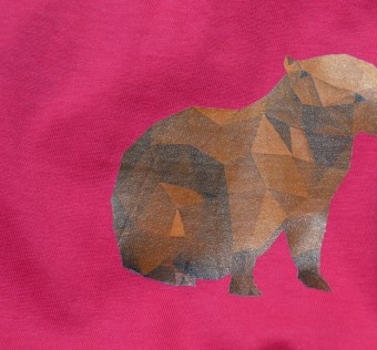 Dětské tričko Kapybara wear – Origami (raspberry)