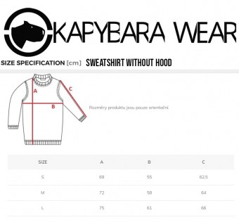 Mikina crew  Kapybara wear - PULP (graphite)